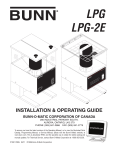 lpg lpg-2e installation & operating guide bunn-o-matic - Expert-CM