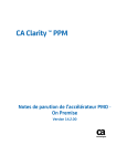 CA Clarity PPM - Notes de parution de l`accélérateur PMO