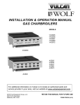 INSTALLATION & OPERATION MANUAL GAS CHARBROILERS