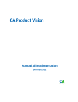 à CA Product Vision - Manuel d`implémentation