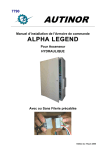 Alpha Legend en Hydrau (AC12) - Manuel d`installation