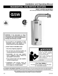 avertissement - GSW Water Heating
