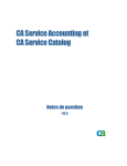 CA Service Accounting et CA Service Catalog