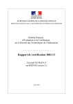 Rapport de certification 2001/12