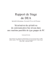 Rapport de Stage de DEA - Département Informatique
