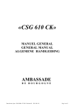 «CSG 610 CK» - Ambassade de Bourgogne