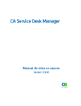 CA Service Desk Manager - Manuel de mise en oeuvre