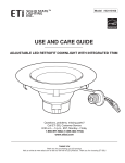 USE AND CARE GUIDE - ETi Solid State Lighting