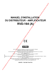Distributeur amplificateur rvd164 - Notice installation
