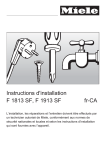 Instructions d`installation F 1813 SF, F 1913 SF fr-CA