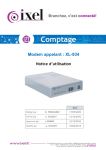 XL-934 - NOTICE D`UTILISATION : modem/passerelle