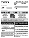 WARNING AVERTISSEMENT
