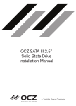 OCZ SATA III 2.5” Solid State Drive Installation Manual