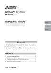 INSTALLATION MANUAL Split-type Air