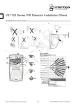 VE1120 Series PIR Detector Installation Sheet