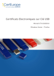 Certificats Electroniques sur Clé USB