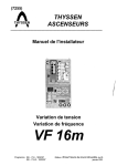 VF16 M Thyssen (OND06) - Manuel d`installation
