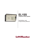 0137632 EL1SS Installation and Programming Manual