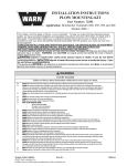 installation instructions plow mounting kit