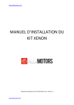 MANUEL D`INSTALLATION DU KIT XENON