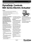 DynaQuip&reg; Controls MA Series Electric Actuator
