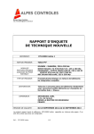 RAPPORT D`ENQUETE DE TECHNIQUE NOUVELLE