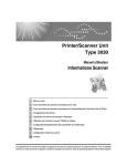 Printer/Scanner Unit Type 3030 Informations Scanner