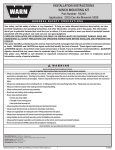 INSTALLATION INSTRUCTIONS WINCH MOUNTING KIT