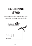 EOLIENNE S700 Régulateur de Charge Externe Manuel Francais V.6