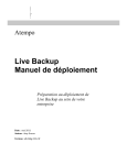 Live Backup Manuel de déploiement