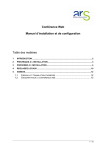 Conf&eacute;rence Web Manuel d`installation et de configuration Table des