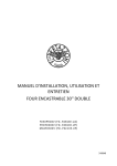 manuel d`installation, utilisation et entretien four