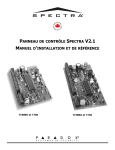 Spectra Panneaux de Contrôle - Manuals d`installation et de
