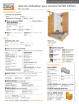 Liste de vérification pour douche KERDI