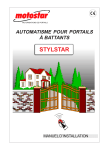 Motostar Stylstar - Manuel d`installation