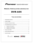 Manuel d`installation logicielle du DVR-A05