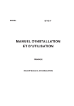 MANUEL D`INSTALLATION ET D`UTILISATION
