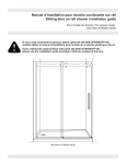 Manuel d`installation pour douche coulissante sur rail