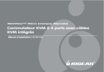 Commutateur KVM à 4 ports avec câbles KVM intégrés