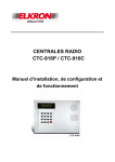 Centrale ctc916 - Notice installation utilisation