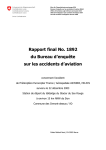 Rapport final No. 1892 du Bureau d`enquête sur les