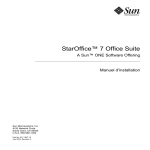 StarOffice 7 Office Suite - Manuel d`installation