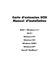 Carte d`extension SCSI Manuel d`installation