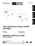 MANUEL D`INSTALLATION Fours électriques et à gaz, modèle