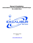 Manuel d`installation - Excalibur Water Systems