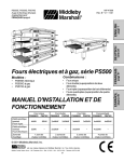 MANUEL D`INSTALLATION ET DE FONCTIONNEMENT Fours