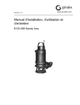 Manuel d`installation, d`utilisation et d`entretien
