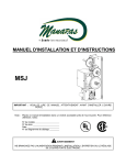 MSJ - Manuel d`installation et d`instructions