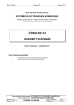 Épreuve E2 - BAC PRO SEN Télécommunication et Réseau