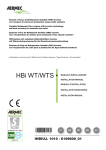 Storage tank HBi WT/WTS Installation manual